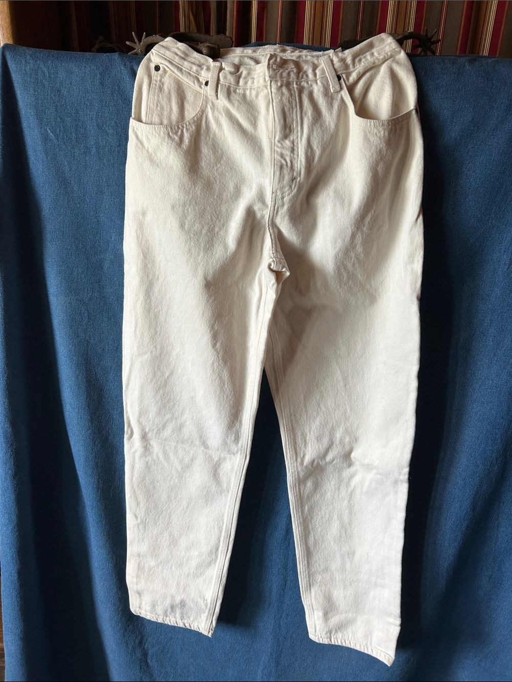 Women’s Newport News Cream Straight-Leg Pants